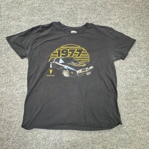 GM Official Licensed 1977 Pontiac Trans Am T-Shirt Mens XL Black Graphic Retro